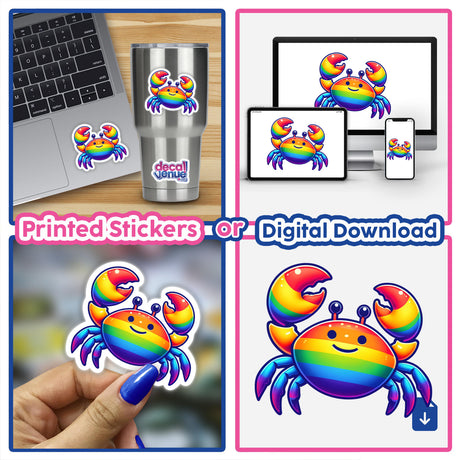 Crab Colorful Rainbow Pride