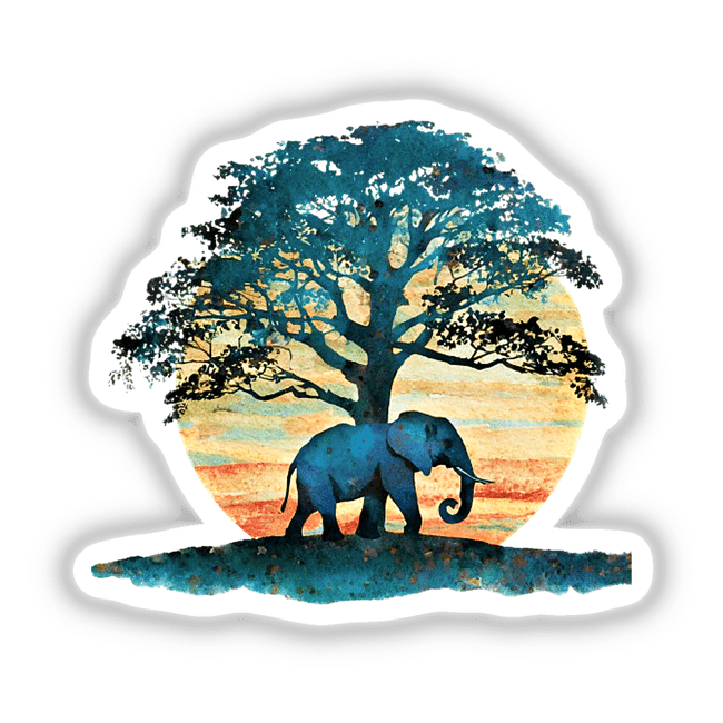 Elephant and tree