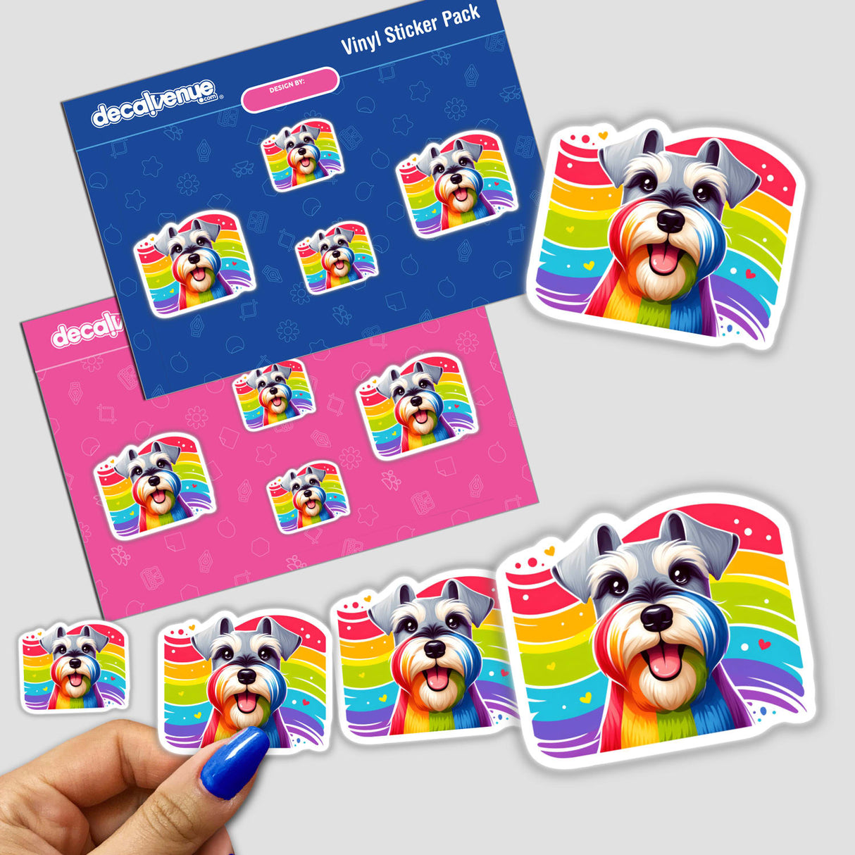 Rainbow Schnauzer Dog Pride