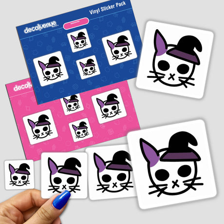 Swag Bunny sticker featuring cat faces with hats; available as stickers or digital artwork from Decal Venue.