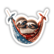 Cute Sloths in Bandana Hammock