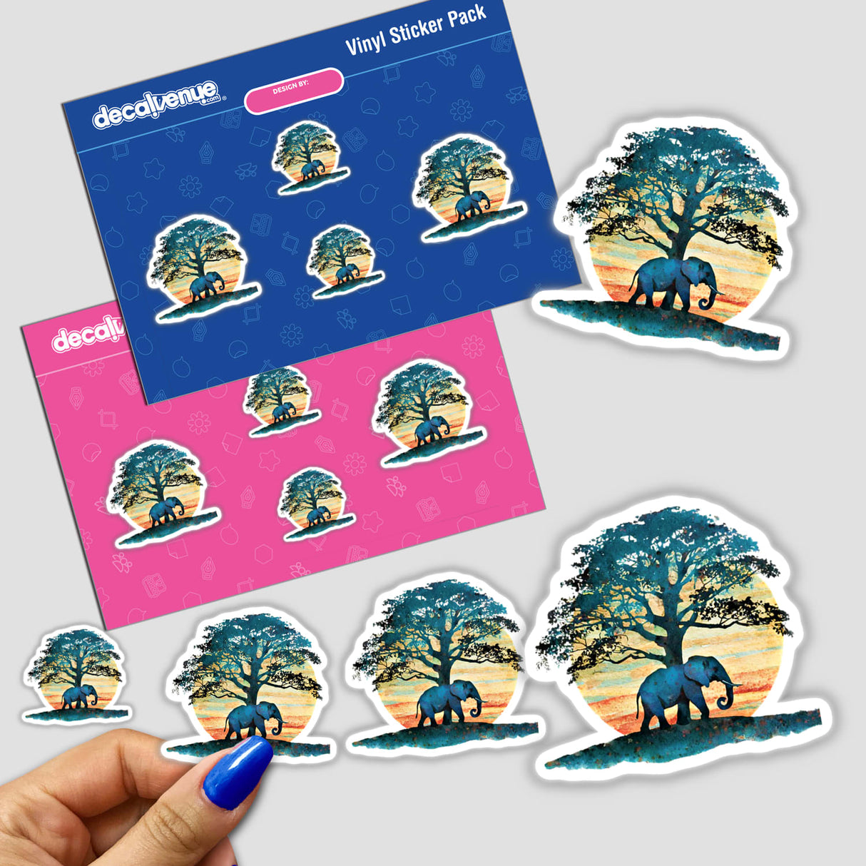 Elephant and tree