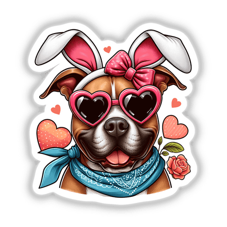 Pretty Easter Pitbull Dog