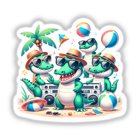Crocodile Beach Party Sunglasses Boombox