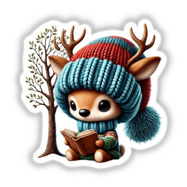 Deer Gnome Reading a Book