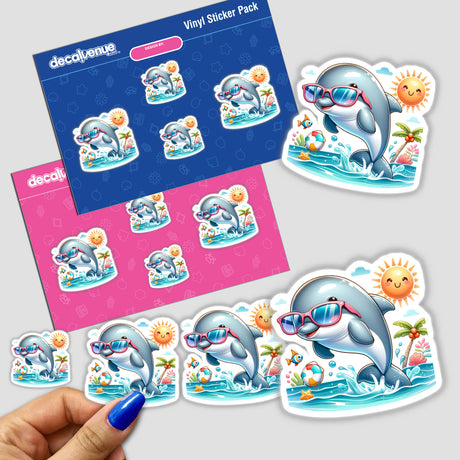 Dolphin Wearing Sunglasses Leaping out of Water