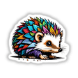Colorful hedgehog digital artwork with vibrant patterns and textures, showcasing the intricate and whimsical design from PanzeeArt.