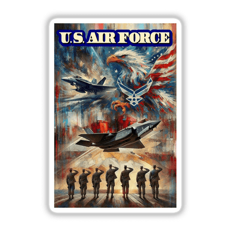 Air Force 1 depicted as a unique design, available as vinyl stickers or digital artwork, showcasing Decal Venue's distinct style in creative decal products.
