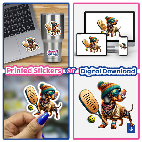 Trendy Pickleball Dachshund Dog