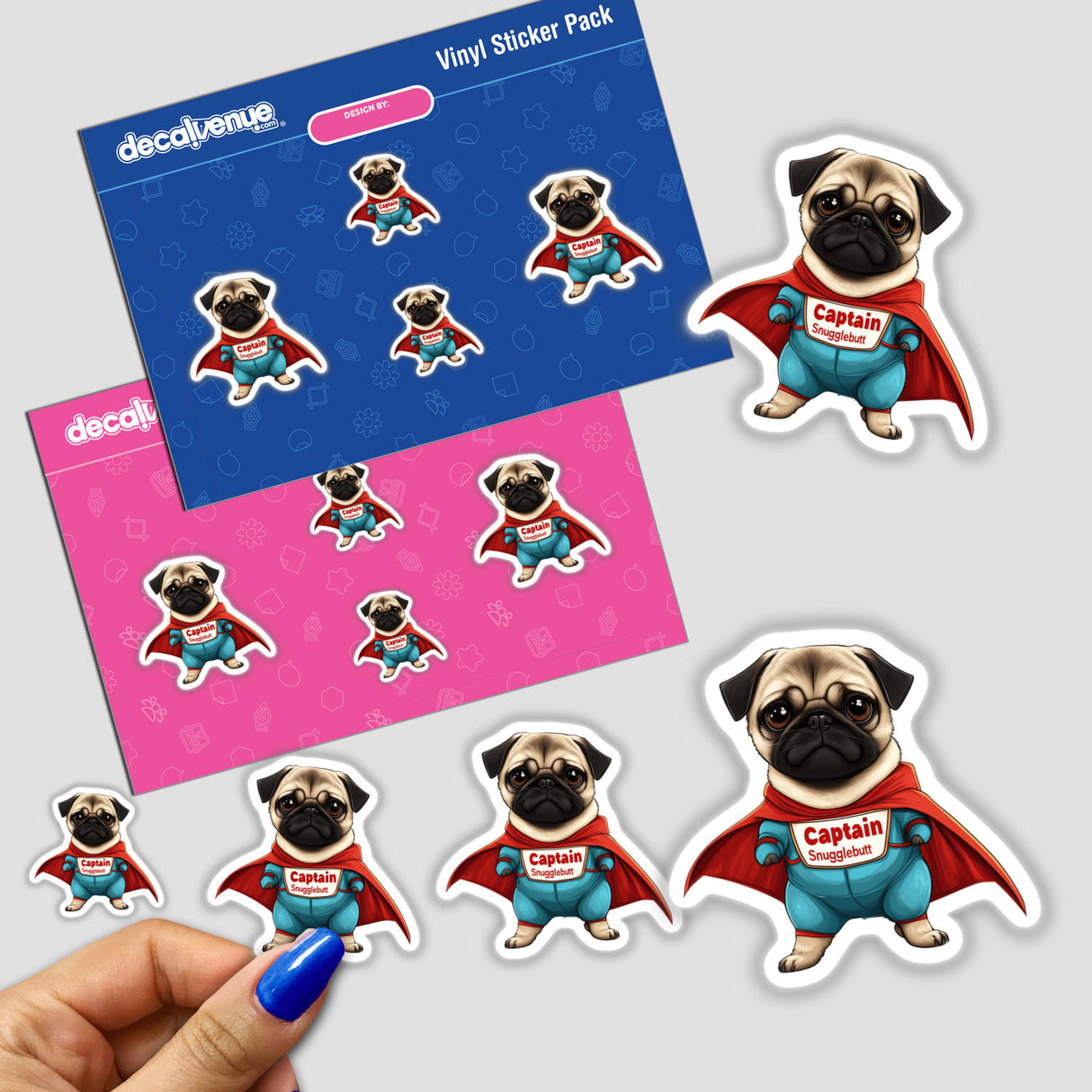 Captain Snugglebutt Pug Dog Superhero
