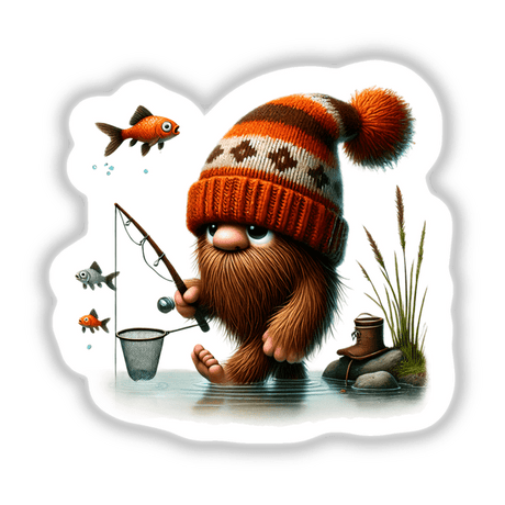 Sasquatch Gnome Fishing