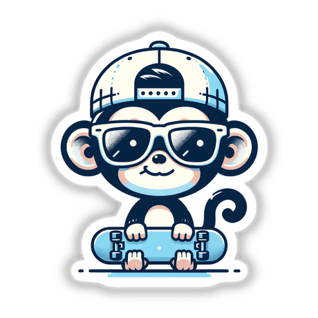 Cool Monkey Holding a Skateboard