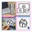 Cute penguin family