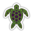 Green Neon Lava Sea Turtle Design featuring a vibrant, stylized turtle graphic, available as stickers or digital artwork. Perfect for adding a unique touch from Decal Venue to your collection.