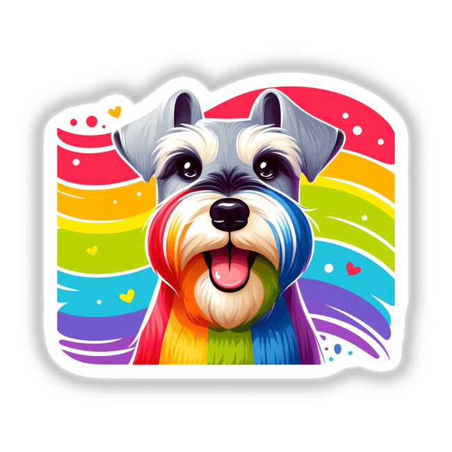 Rainbow Schnauzer Dog Pride