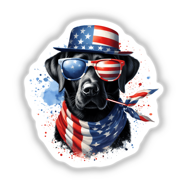 American Flag Labrador Patriotic Lab Dog
