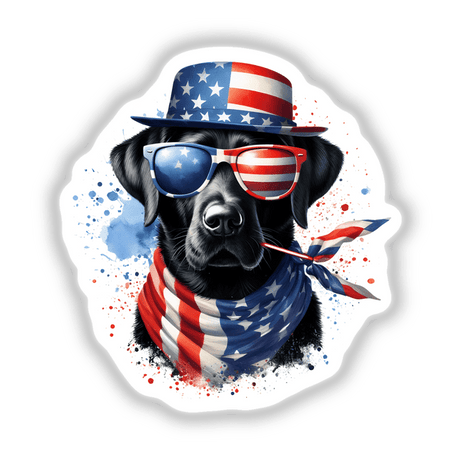 American Flag Labrador Patriotic Lab Dog