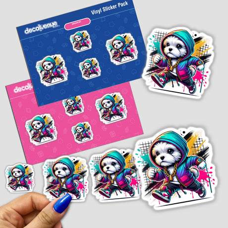 Maltese Dog Hoodie Urban Vibes