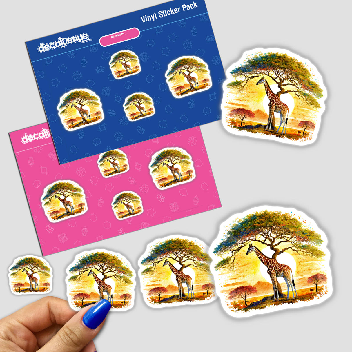 Giraffe and tree