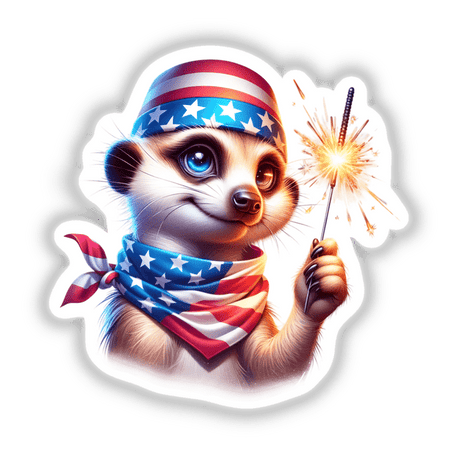 Meerkat Holding Sparkler 4th of July