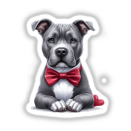 Gray Pitbull Dog Love II