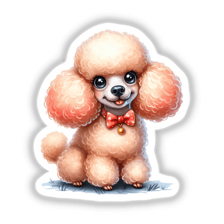 Watercolor Fluff Poodle Dog