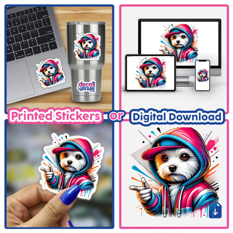 Maltese Wearing Hoodie Urban Vibes