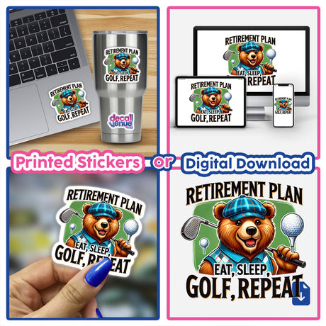 Bear Retirement Plan Eat Sleep Golf Repeat