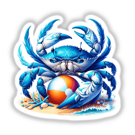 Blue Sand Crab with Beach Ball