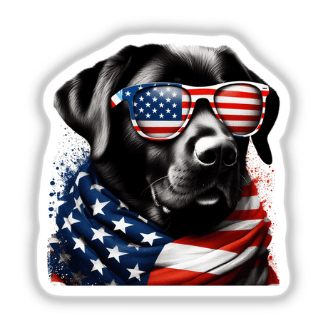 Patriotic Black Lab Dog