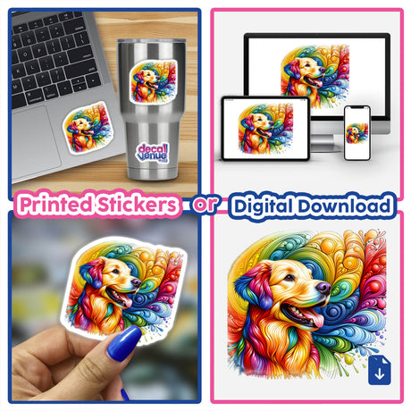 Rainbow Golden Retriever Dog2