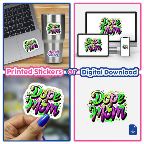 a set of three stickers with the words do it mom
