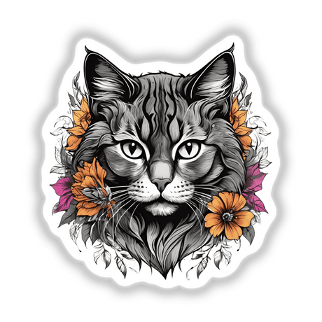 Beautiful Cat Floral Accents PA40