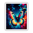 A Pretty Colorful Butterfly depicted as vibrant digital artwork, showcasing intricate wing patterns, available as unique stickers or digital art from Decal Venue.