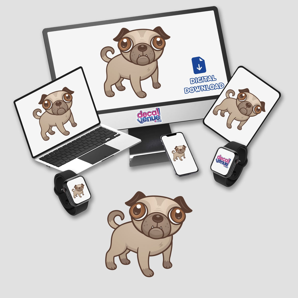 Pug Puppy Cartoon
