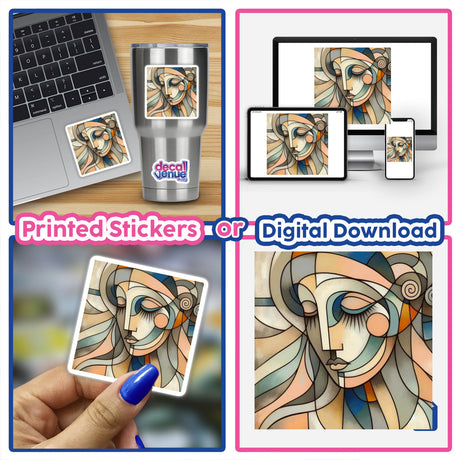 Collage titled Reflection featuring close-ups of a woman's face on various devices, including a laptop and cellphone, along with a fingernail holding a small image of the woman's face.