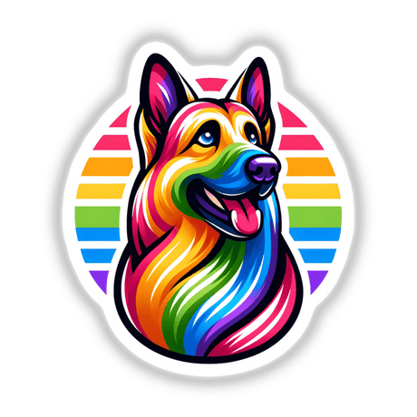 Pride Month Rainbow German Shepherd Dog