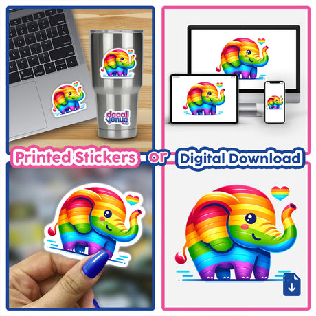 Elephant Colorful Rainbow Pride