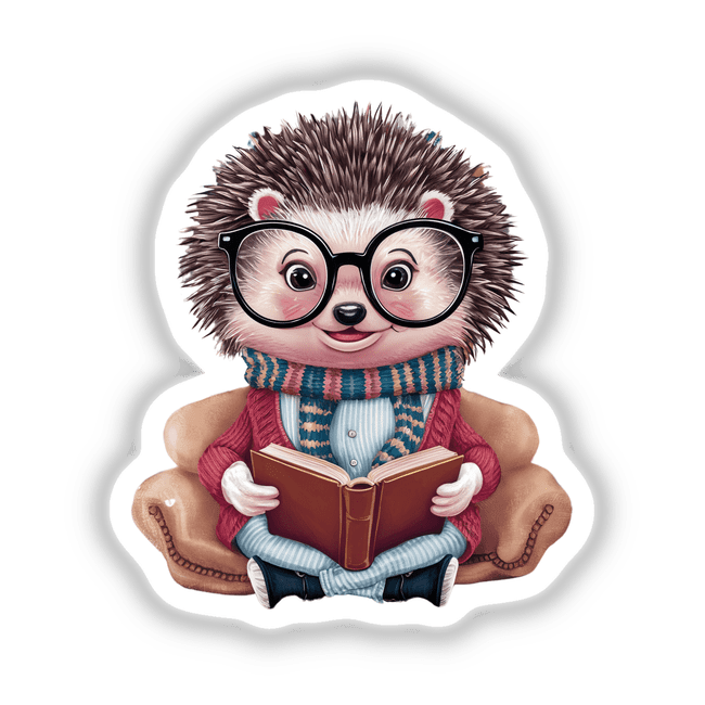 Hedgehog Reading a Book
