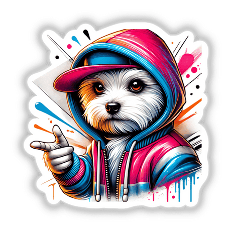 Maltese Wearing Hoodie Urban Vibes