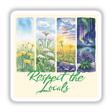 Respect the Locals Sticker or Clipart features Maine wildflowers, suitable as stickers or digital artwork with commercial rights, exemplifying Decal Venue's unique vinyl and digital art offerings.