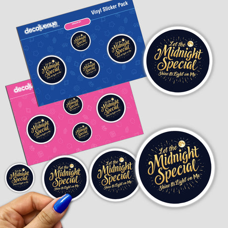 The Midnight Special Vintage Typography Design Sticker, a detailed text-centric decal, perfect for crafting or digital use, showcasing unique design elements available at Decal Venue.