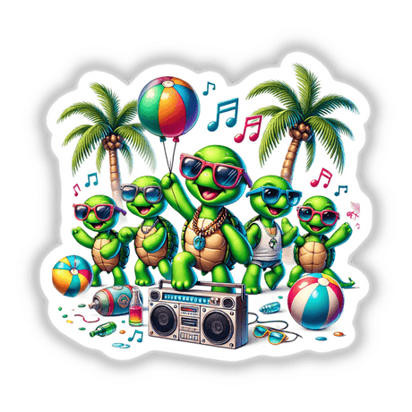 Turtles Having a Beach Party