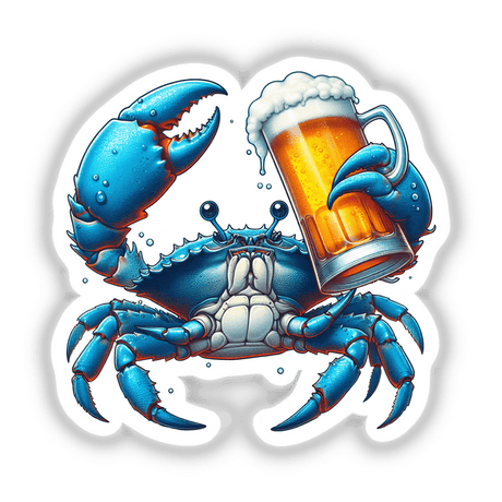 Blue Crab Holding Beer I