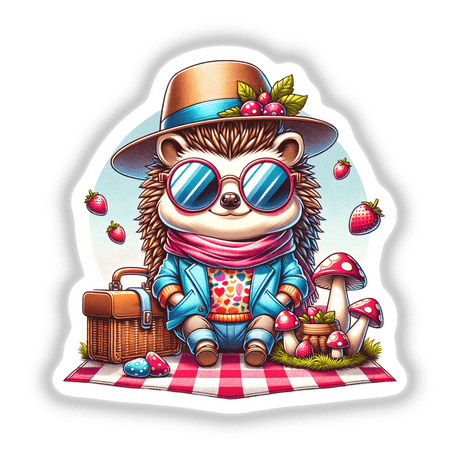 Stylish Hedgehog having a Picnic
