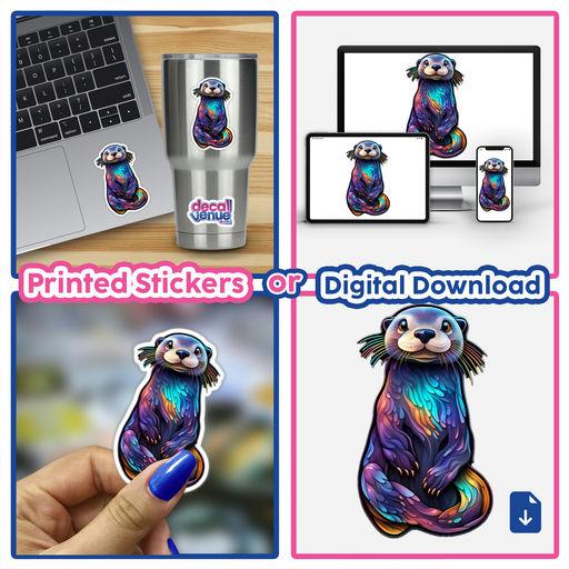 Cute Colorful Otter