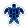 Blue Neon Lava Sea Turtle Design featuring a detailed blue turtle motif, available as vibrant stickers or digital artwork, capturing the essence of unique vinyl creations at Decal Venue.