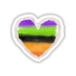 Striped Love sticker or digital artwork, featuring a heart-shaped design that embodies creativity and colorfulness, available from Decal Venue.