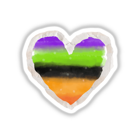 Striped Love sticker or digital artwork, featuring a heart-shaped design that embodies creativity and colorfulness, available from Decal Venue.