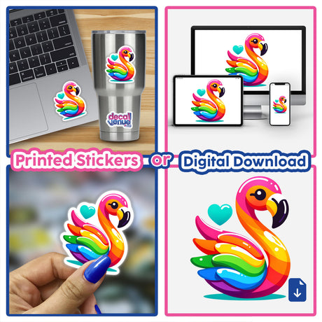 Flamingo Colorful Rainbow Pride